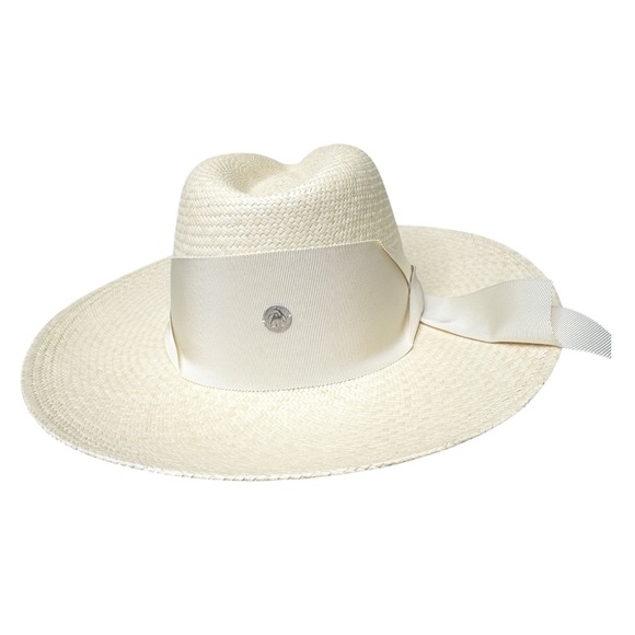 VERONICA BEARD x FREYA Gardenia White Cream Straw Field Hat Ribbon and Strap NWT - Picture 5 of 12